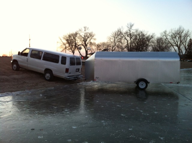 The van and the new trailer